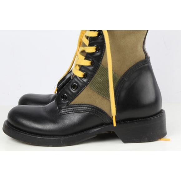 Louis Vuitton 2020 Metropolis Flat Ranger Boots Green Black Lace Up Combat Sz 37 - Picture 4 of 16